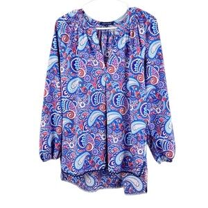 Simply Southern Paisley Print Popover Top
